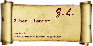 Zuber Liander névjegykártya